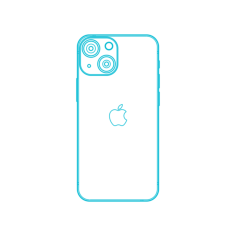 Digital Apple Iphone 13 Mini Technical Outline Svg Vector, Free Vectors File